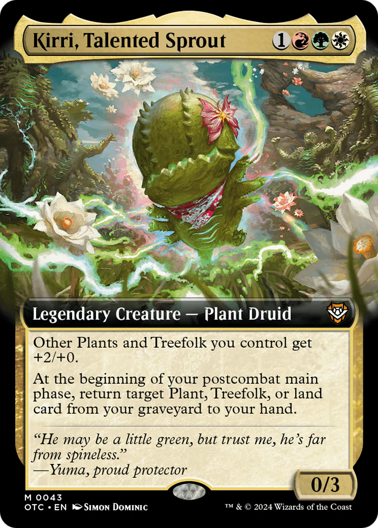 Kirri, Talented Sprout (OTC-043) - Outlaws of Thunder Junction Commander: (Extended Art) Foil [Mythic]