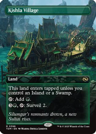 Kishla Village (Borderless) (TDM-396) - Tarkir: Dragonstorm Foil [Rare]
