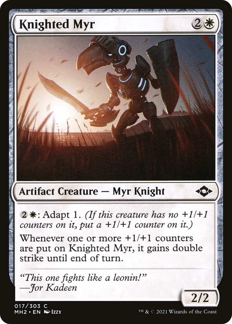 Knighted Myr (MH2-017) - Modern Horizons 2 [Common]