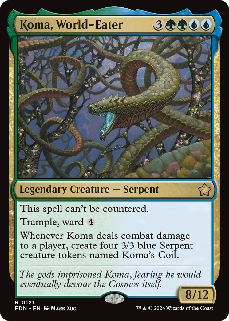 Koma, World-Eater (FDN-121) - Foundations Foil [Rare]