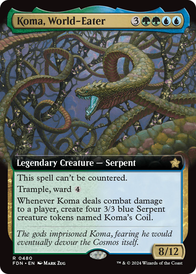 Koma, World-Eater (FDN-480) - Foundations: (Extended Art) [Rare]