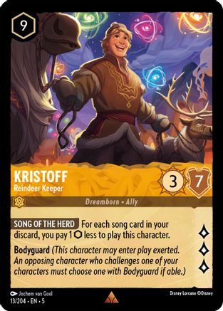 Kristoff - Reindeer Keeper (13/204) - Shimmering Skies Cold Foil [Rare]
