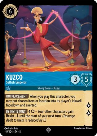 Kuzco - Selfish Emperor (149/204) - Shimmering Skies Cold Foil [Super Rare]