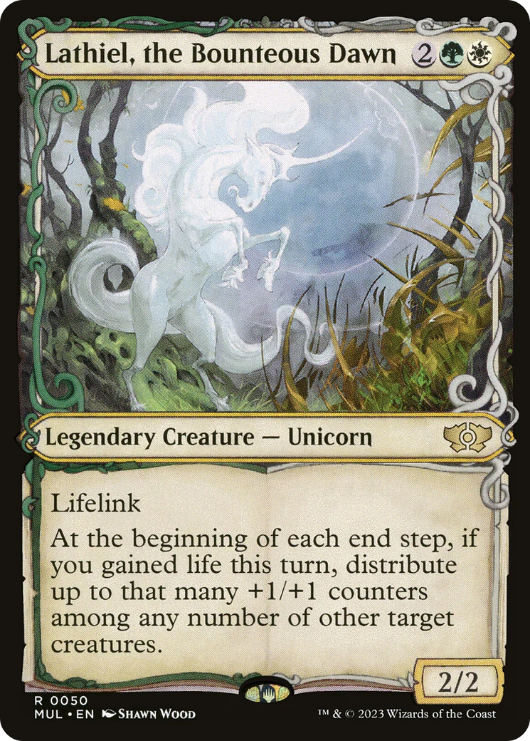 Lathiel, the Bounteous Dawn (MUL-050) - Multiverse Legends: (Showcase) [Rare]