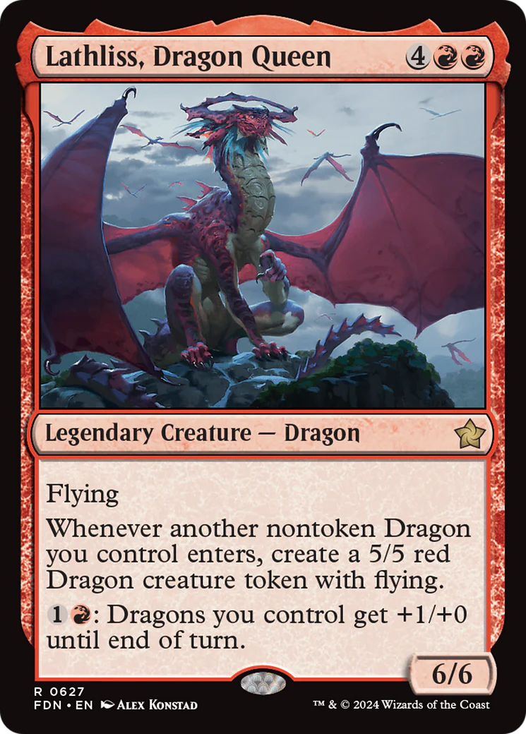 Lathliss, Dragon Queen (FDN-627) - Foundations [Rare]