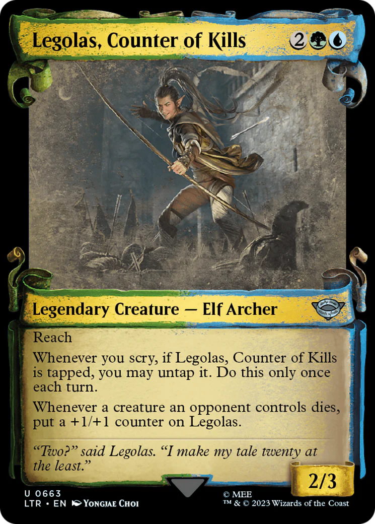 Legolas, Counter of Kills (LTR-663) - The Lord of the Rings: Tales of Middle-earth: (Showcase) Scroll [Uncommon]