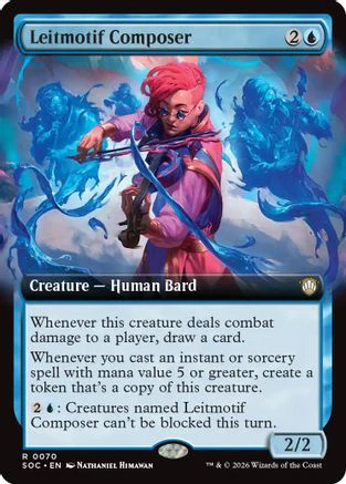 Leitmotif Composer (Extended Art) (SOC-070) - Commander: Secrets of Strixhaven [Rare]