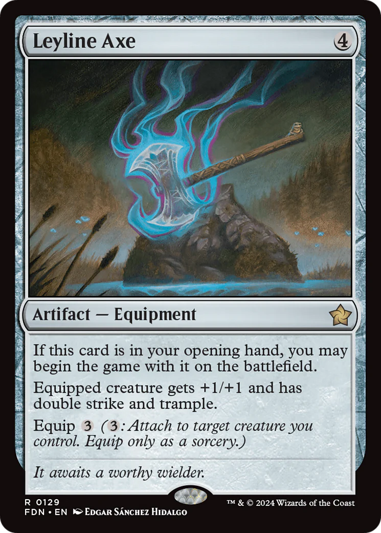 Leyline Axe (FDN-129) - Foundations Foil [Rare]