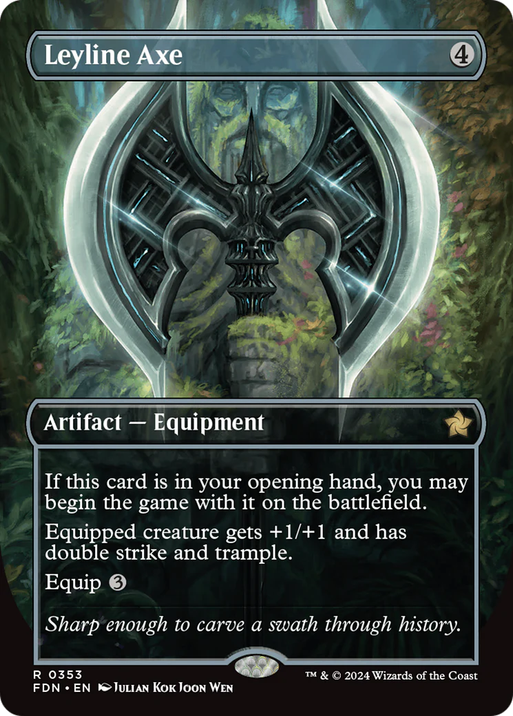Leyline Axe (FDN-353) - Foundations (Borderless) Foil [Rare]