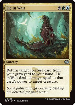 Lie in Wait (TDM-203) - Tarkir: Dragonstorm Foil [Uncommon]