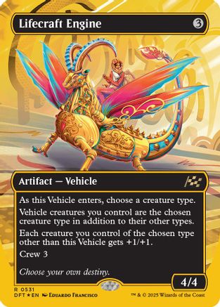 Lifecraft Engine (Borderless) (First-Place Foil) (DFT-531) - Aetherdrift Foil [Rare]