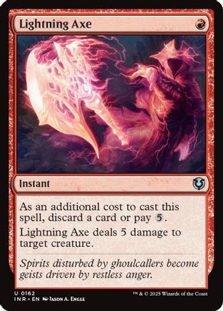 Lightning Axe (INR-162) - Innistrad Remastered Foil [Uncommon]
