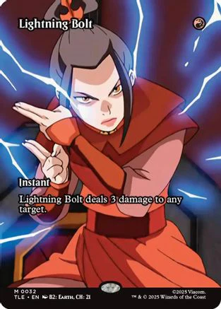 Lightning Bolt (Borderless) (TLE-032) - Avatar: The Last Airbender: Eternal-Legal [Mythic]