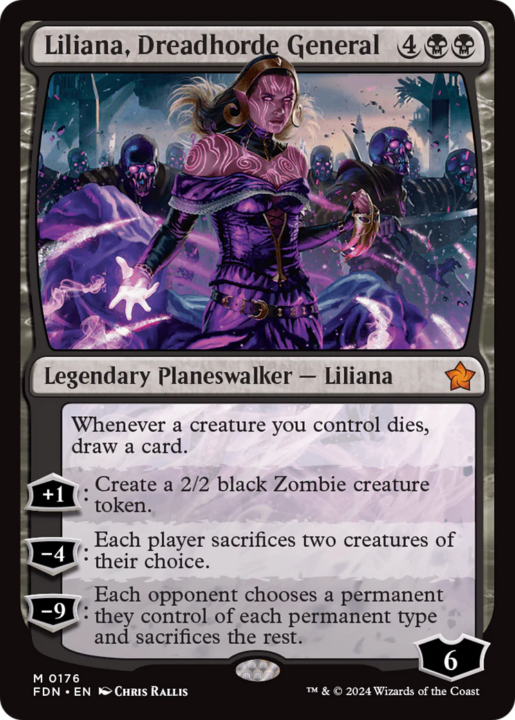 Liliana, Dreadhorde General (FDN-176) - Foundations Foil [Mythic]