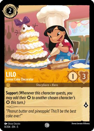 Lilo - Junior Cake Decorator (8/204) - Shimmering Skies Cold Foil [Common]