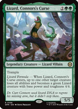 Lizard, Connors's Curse (SPM-106) - Marvel's Spider-Man Foil [Rare]