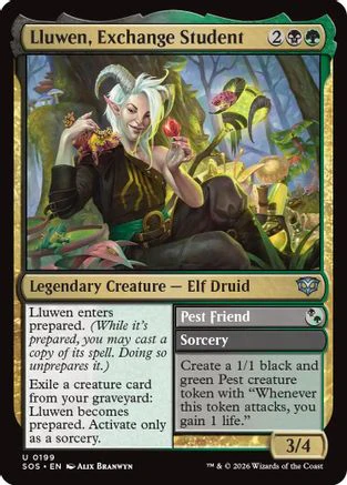 Lluwen, Exchange Student (SOS-199) - Secrets of Strixhaven Foil [Uncommon]