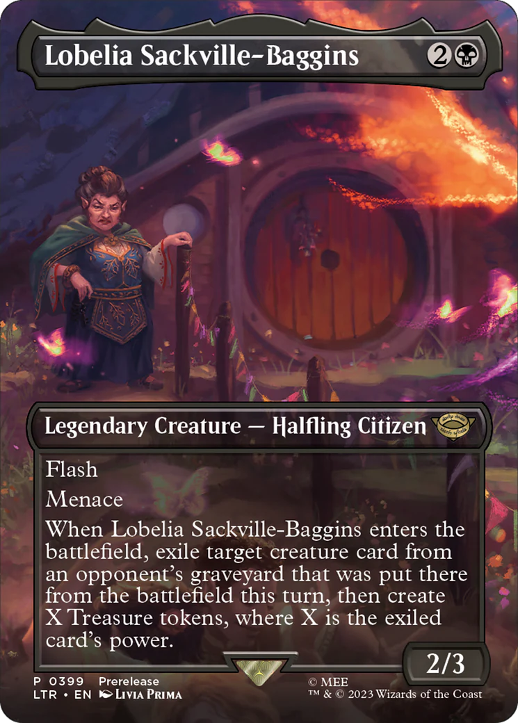 Lobelia Sackville-Baggins (LTR-399) - The Lord of the Rings: Tales of Middle-earth (Borderless) Foil [Rare]