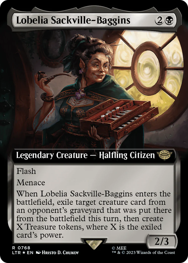 Lobelia Sackville-Baggins (LTR-768) - The Lord of the Rings: Tales of Middle-earth: (Extended Art) Surge Foil [Rare]