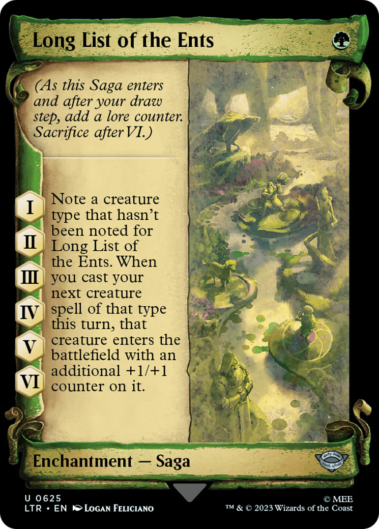 Long List of the Ents (LTR-625) - The Lord of the Rings: Tales of Middle-earth: (Showcase) Scroll [Uncommon]