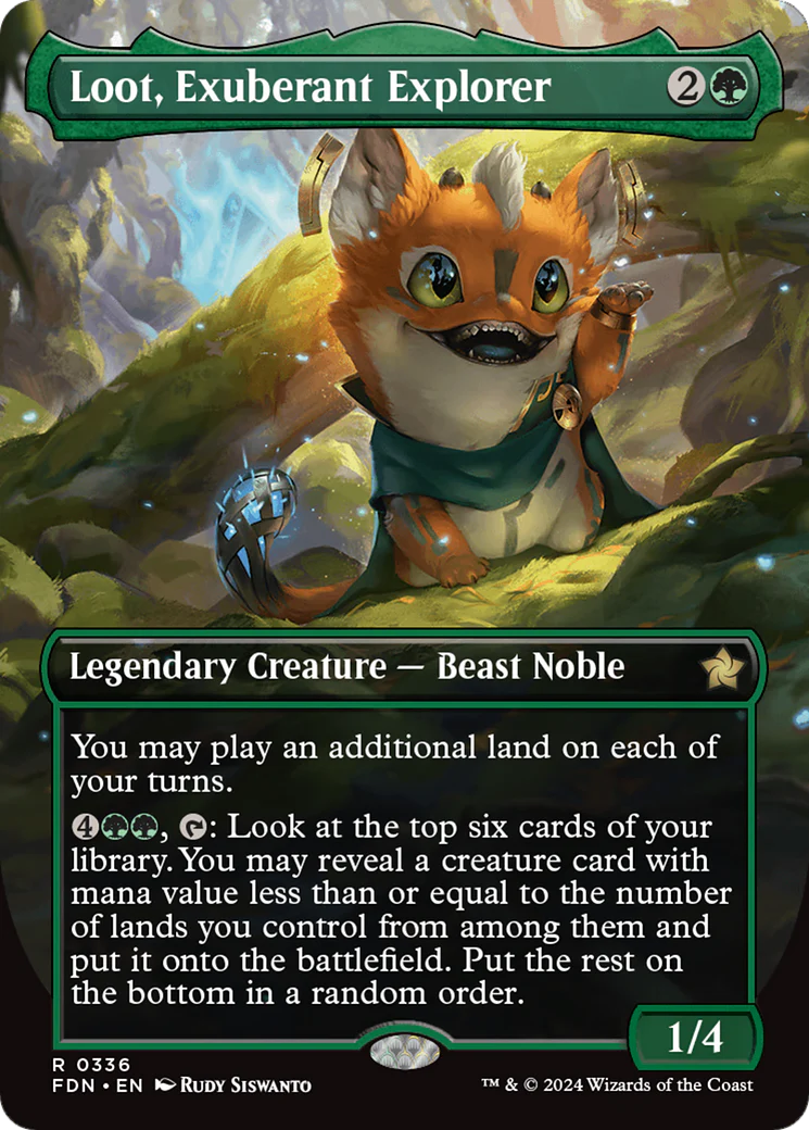 Loot, Exuberant Explorer (FDN-336) - Foundations (Borderless) Foil [Rare]