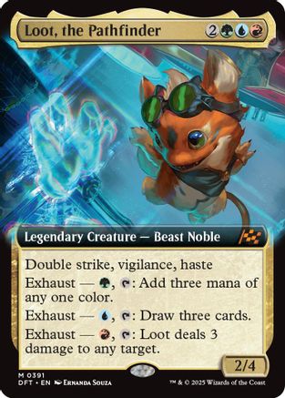 Loot, the Pathfinder (Extended Art) (DFT-391) - Aetherdrift Foil [Mythic]