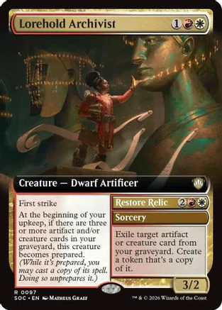 Lorehold Archivist (Extended Art) (SOC-097) - Commander: Secrets of Strixhaven [Rare]