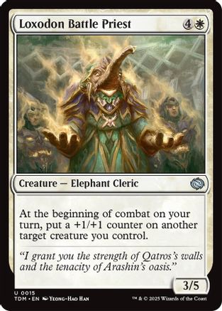 Loxodon Battle Priest (TDM-015) - Tarkir: Dragonstorm Foil [Uncommon]