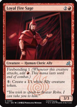 Loyal Fire Sage (TLE-242) - Avatar: The Last Airbender: Eternal-Legal [Uncommon]
