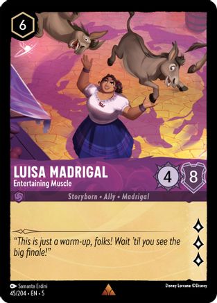 Luisa Madrigal - Entertaining Muscle (45/204) - Shimmering Skies Cold Foil [Rare]
