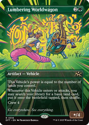 Lumbering Worldwagon (Borderless) (DFT-316) - Aetherdrift [Rare]