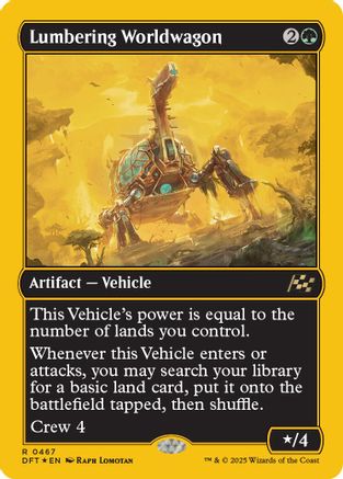 Lumbering Worldwagon (First-Place Foil) (DFT-467) - Aetherdrift Foil [Rare]