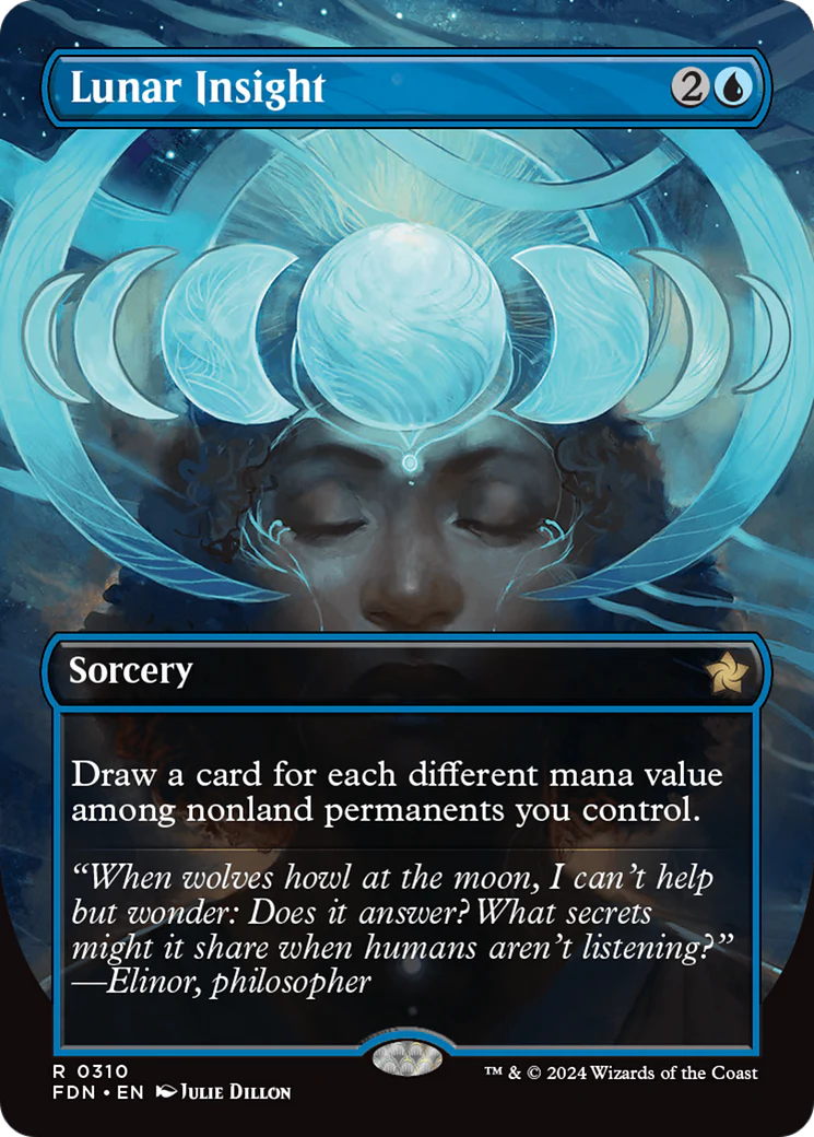 Lunar Insight (FDN-310) - Foundations (Borderless) Foil [Rare]