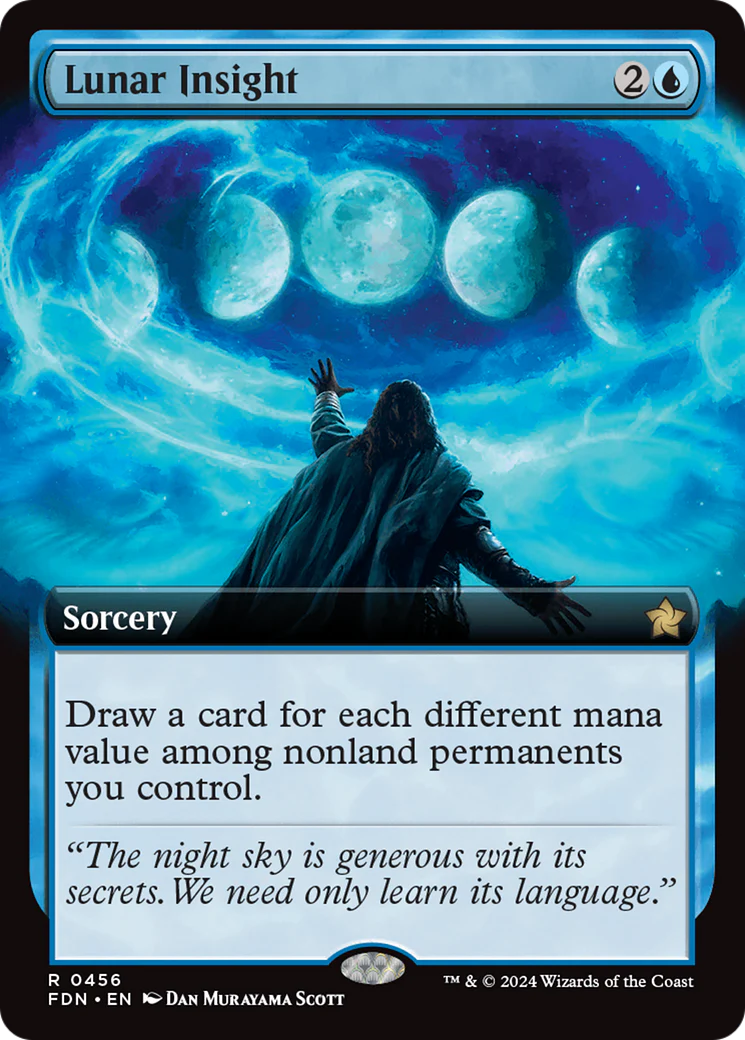 Lunar Insight (FDN-456) - Foundations: (Extended Art) Foil [Rare]