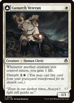 Lunarch Veteran // Luminous Phantom (INR-032) - Innistrad Remastered Foil [Common]