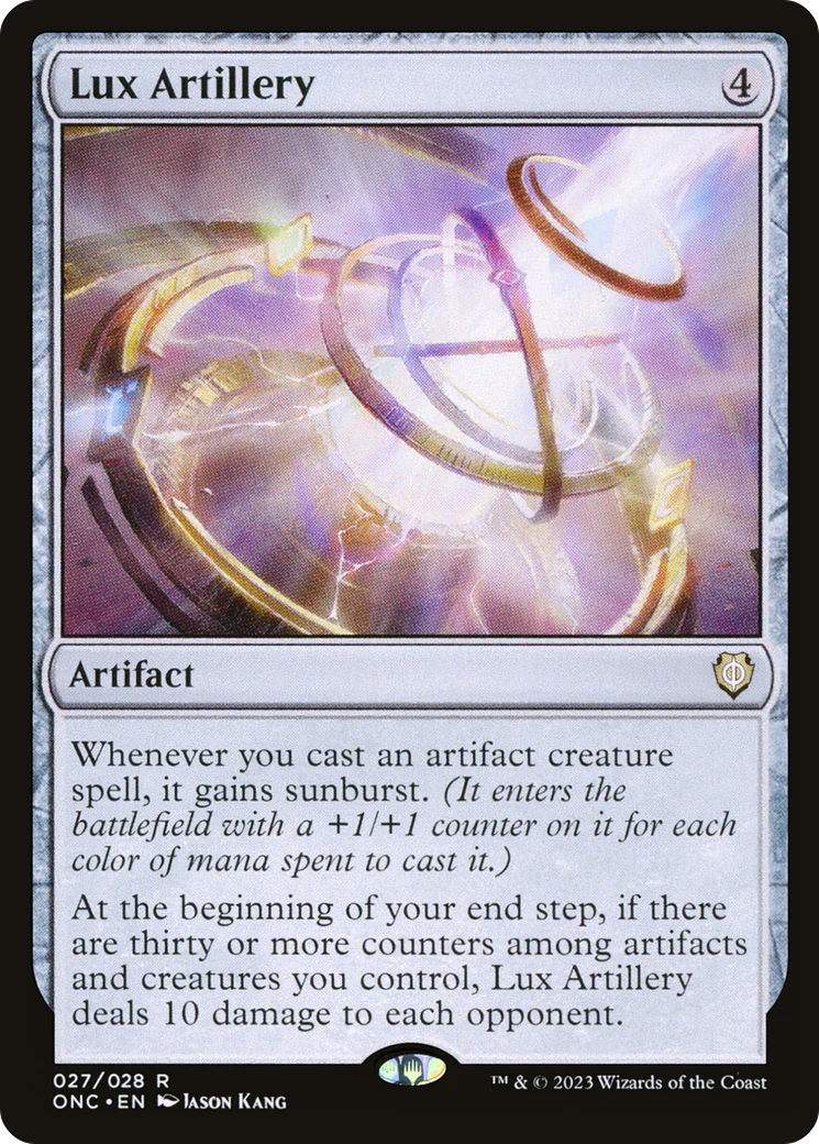 Lux Artillery (ONC-027) - Phyrexia: All Will Be One Commander Foil [Rare]