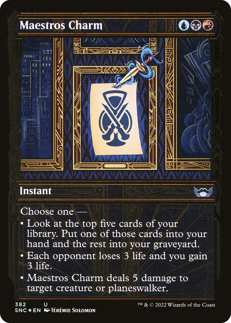 Maestros Charm (SNC-382) - Streets of New Capenna: (Showcase) Foil [Uncommon]