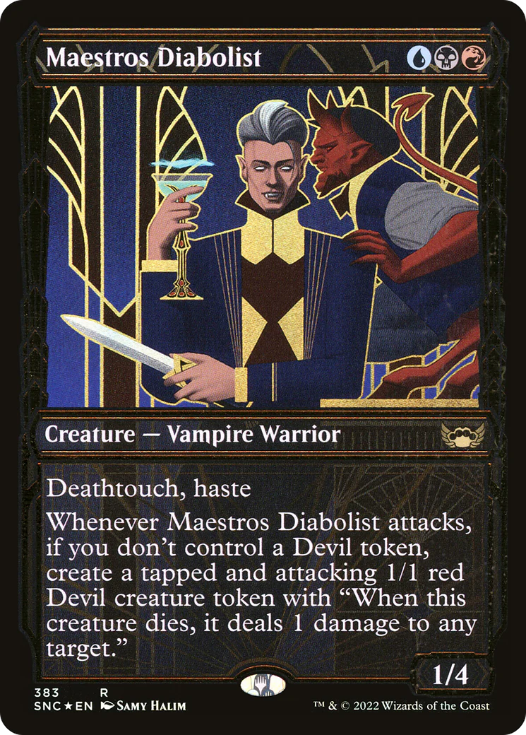 Maestros Diabolist (SNC-383) - Streets of New Capenna: (Showcase) Foil [Rare]