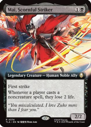 Mai, Scornful Striker (Extended Art) (TLA-374) - Avatar: The Last Airbender [Rare]