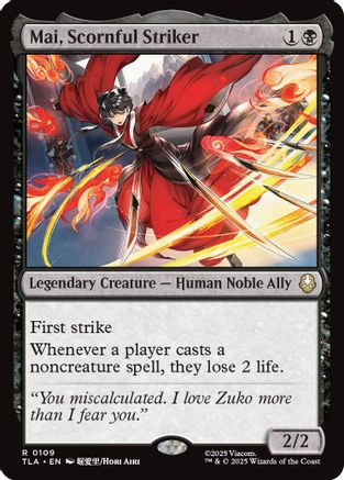 Mai, Scornful Striker (TLA-109) - Avatar: The Last Airbender Foil [Rare]