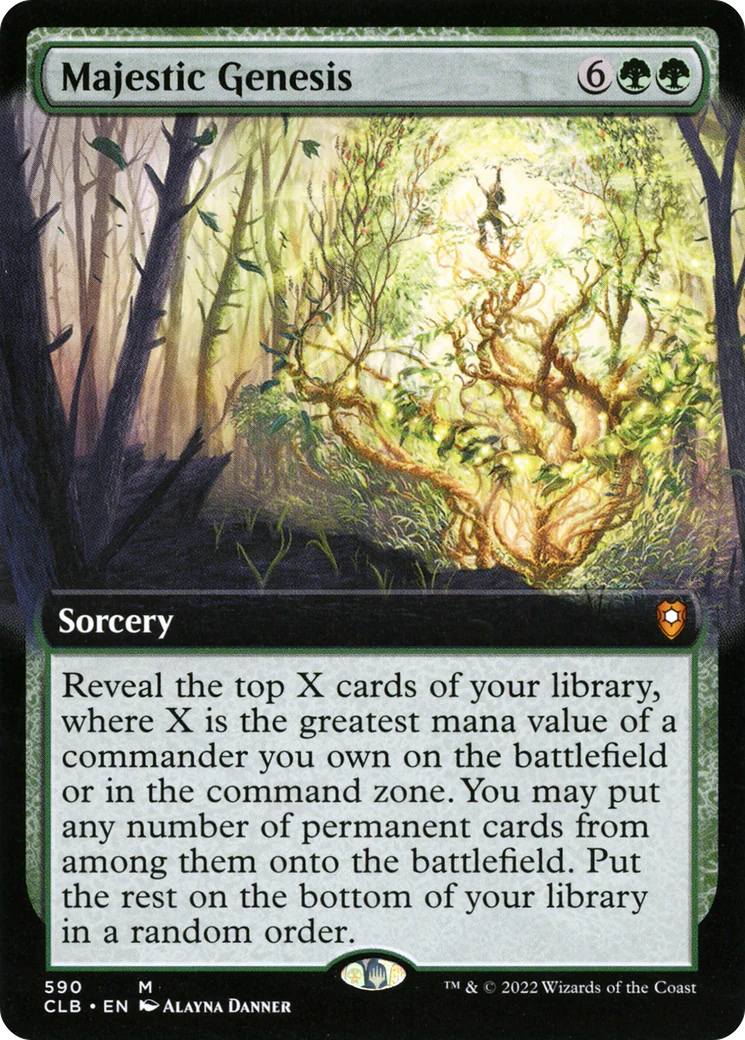 Majestic Genesis (Extended Art) (CLB-590) - Commander Legends: Battle for Baldur's Gate: (Extended Art) [Mythic]