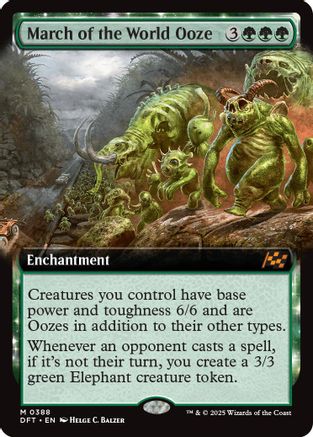 March of the World Ooze (Extended Art) (DFT-388) - Aetherdrift Foil [Mythic]