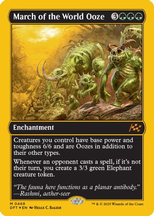 March of the World Ooze (First-Place Foil) (DFT-468) - Aetherdrift Foil [Mythic]