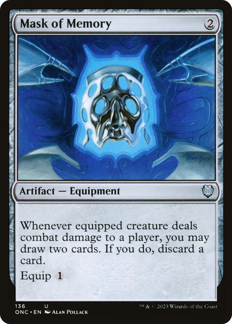 Mask of Memory (ONC-136) - Phyrexia: All Will Be One Commander [Uncommon]