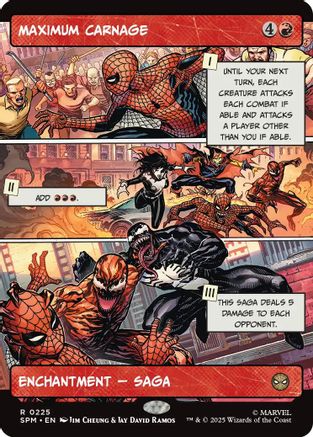 Maximum Carnage (Borderless) (SPM-225) - Marvel's Spider-Man [Rare]