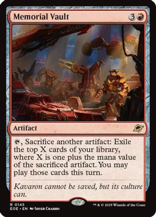 Memorial Vault (EOE-145) - Edge of Eternities Foil [Rare]