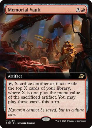 Memorial Vault (Extended Art) (EOE-336) - Edge of Eternities [Rare]
