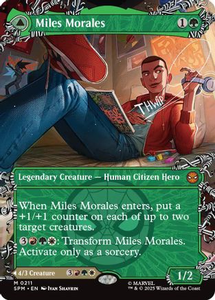 Miles Morales (0211) (Borderless) (SPM-211) - Marvel's Spider-Man Foil [Mythic]