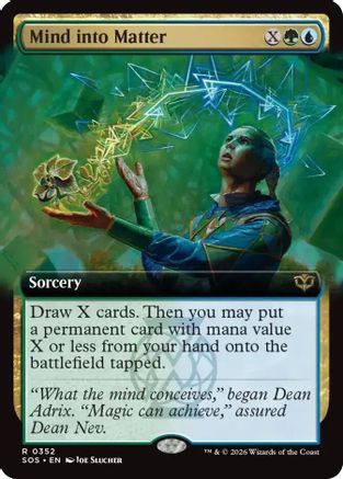 Mind into Matter (Extended Art) (SOS-352) - Secrets of Strixhaven Foil [Rare]