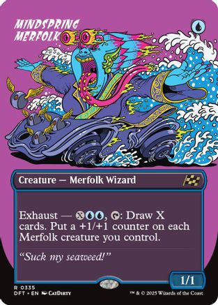 Mindspring Merfolk (Borderless) (DFT-335) - Aetherdrift [Rare]
